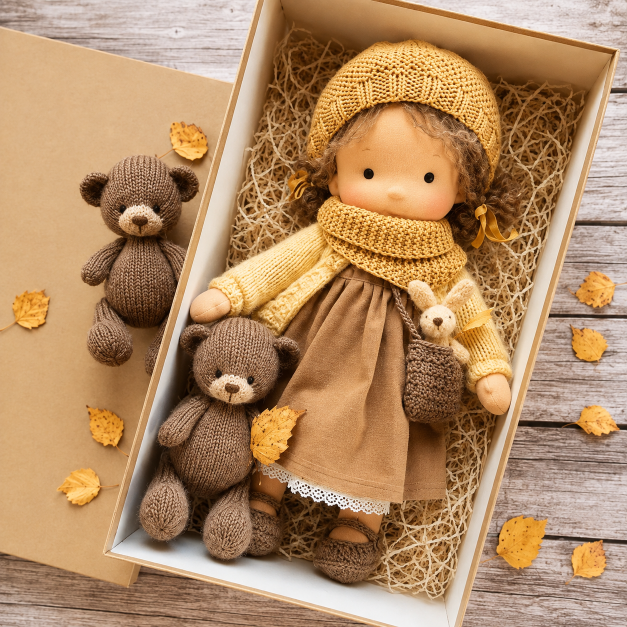 Pupazzo Di Stoffa Bambini Waldorf Giocattolo Morbido