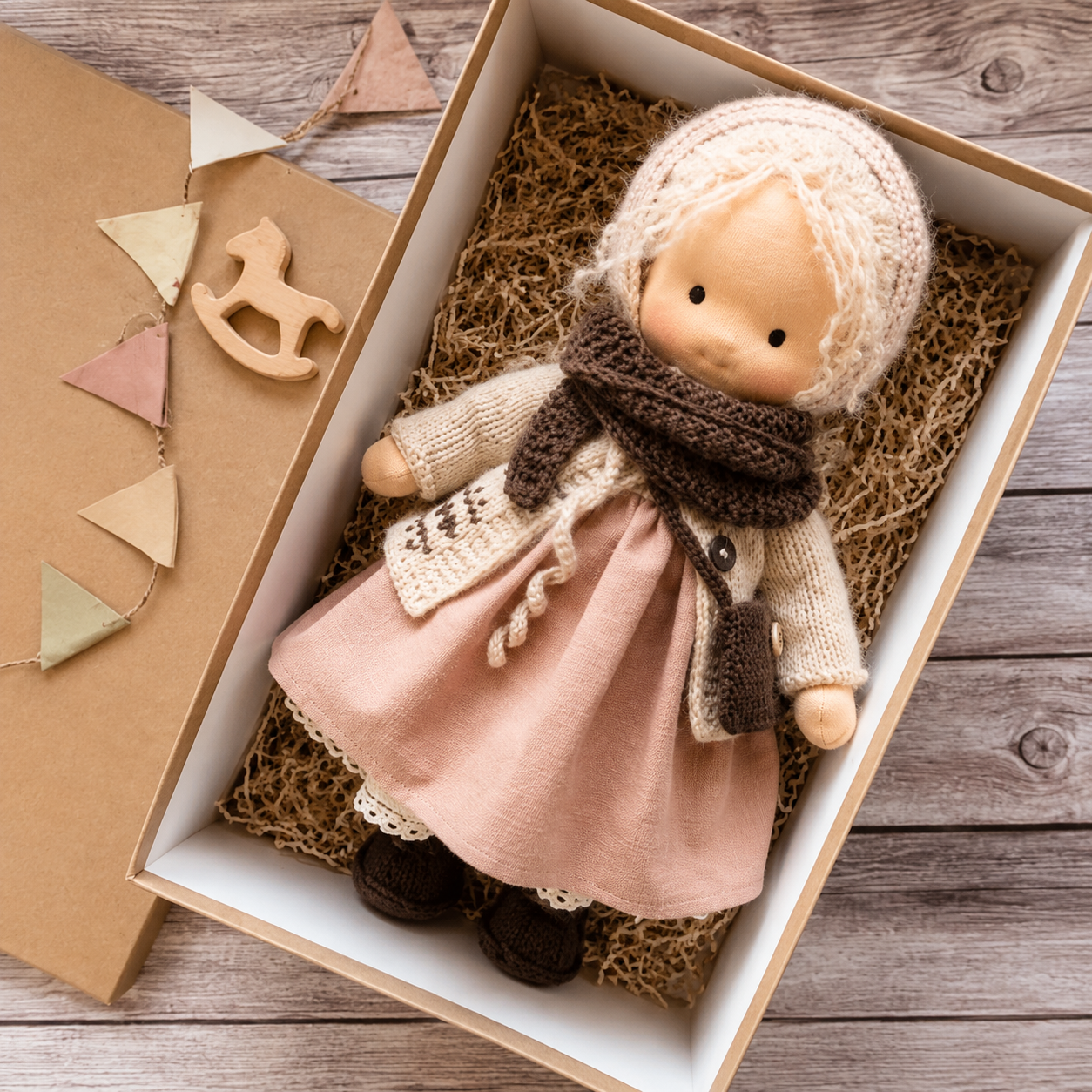 Pupazzo Di Stoffa Bambini Waldorf Giocattolo Morbido