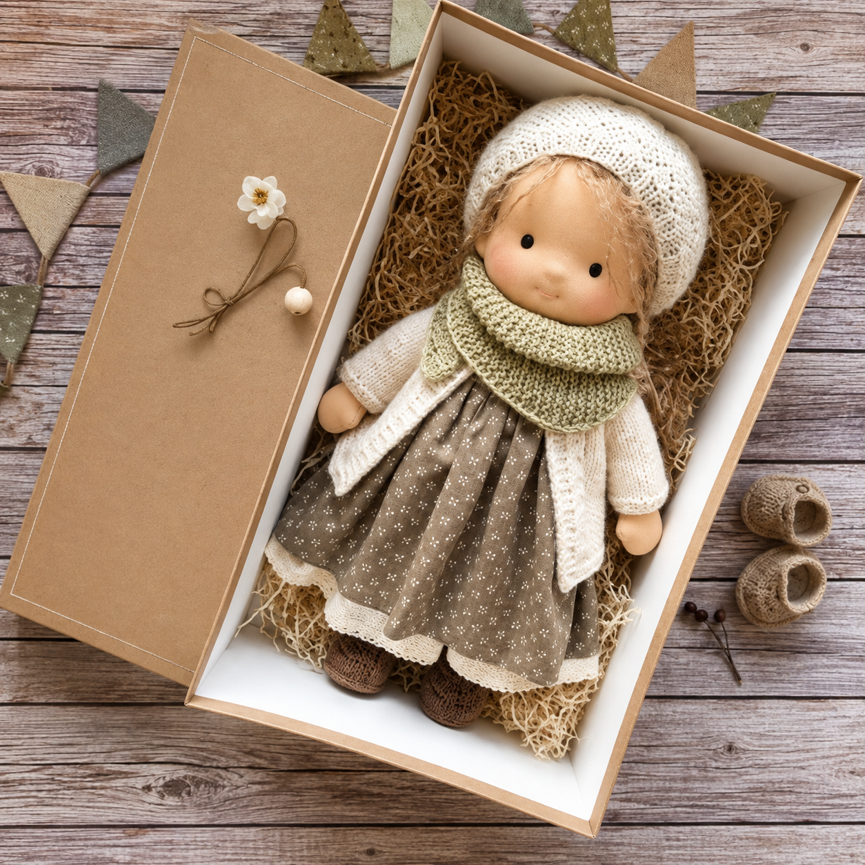 Pupazzo Di Stoffa Bambini Waldorf Giocattolo Morbido