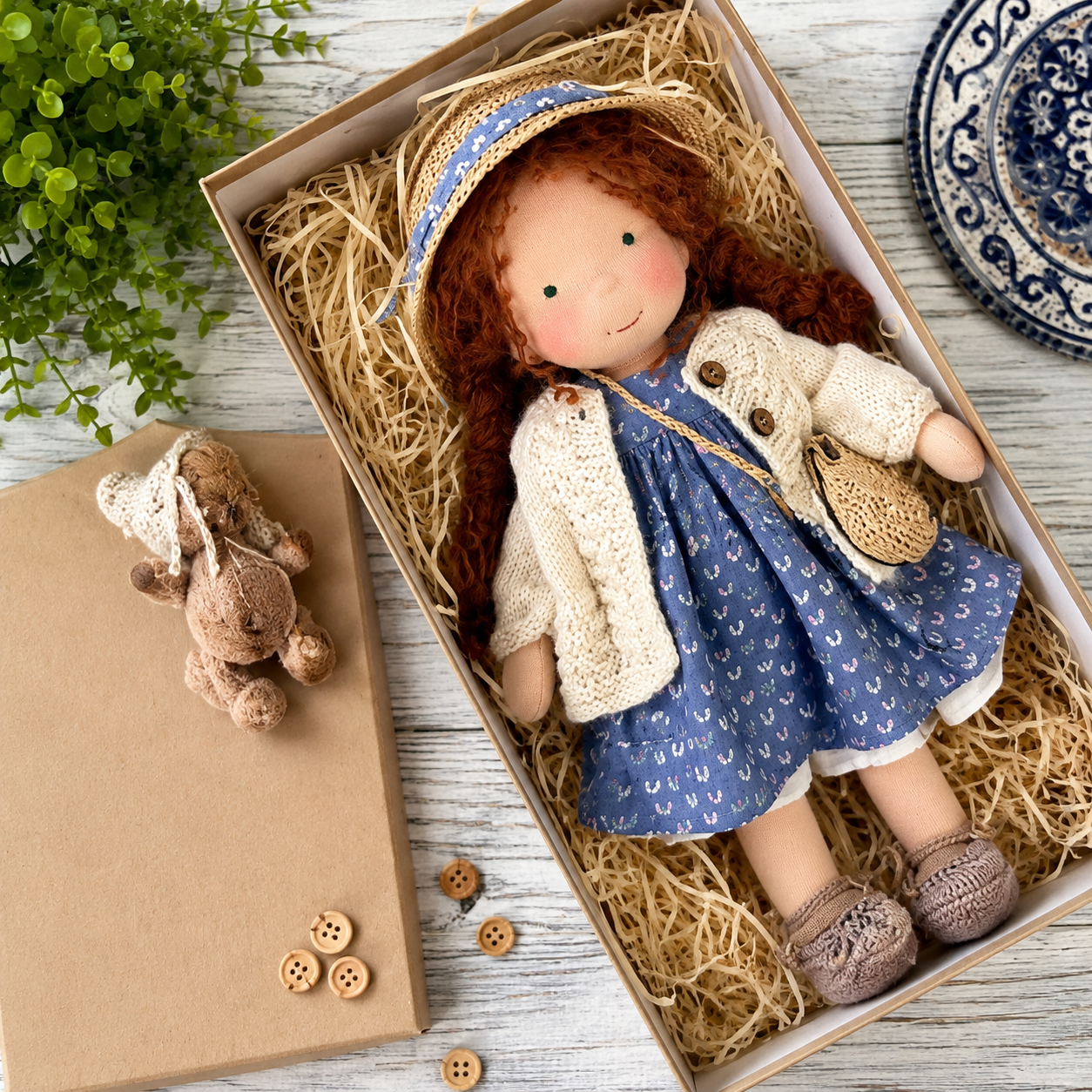 Pupazzo Di Stoffa Bambini Waldorf Giocattolo Morbido
