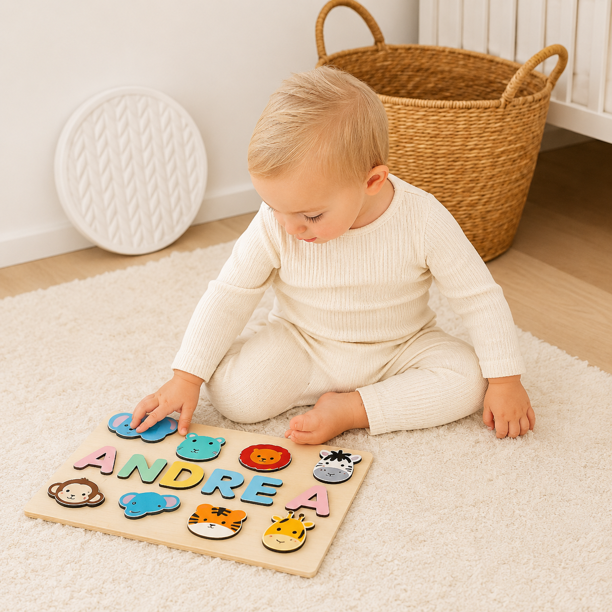 Puzzle in Legno Personalizzato Compleanno Gioco Educativօ