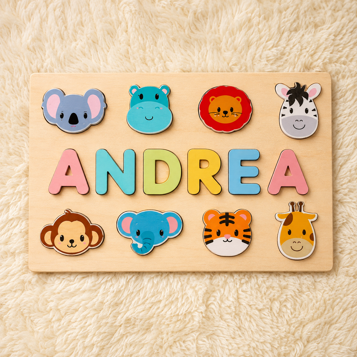 Puzzle in Legno Personalizzato Compleanno Gioco Educativօ