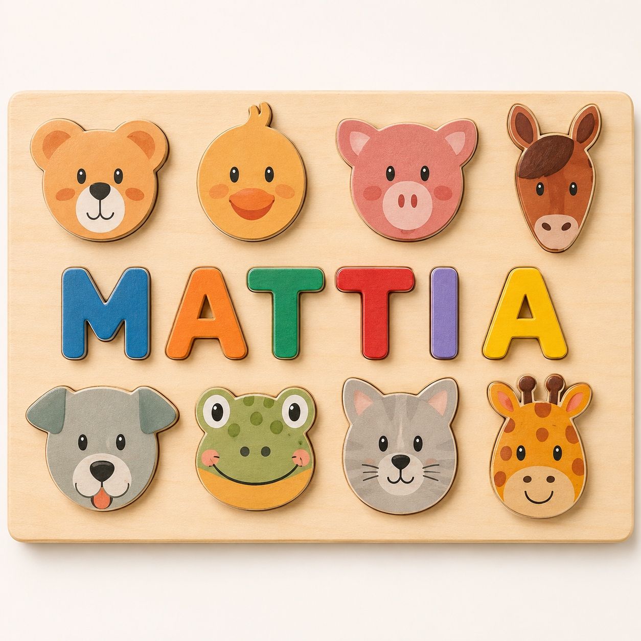 Puzzle in Legno Personalizzato Compleanno Gioco Educativօ