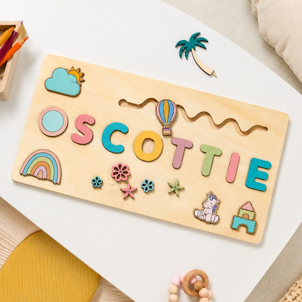 Puzzle in Legno Personalizzato Compleanno Gioco Educativօ