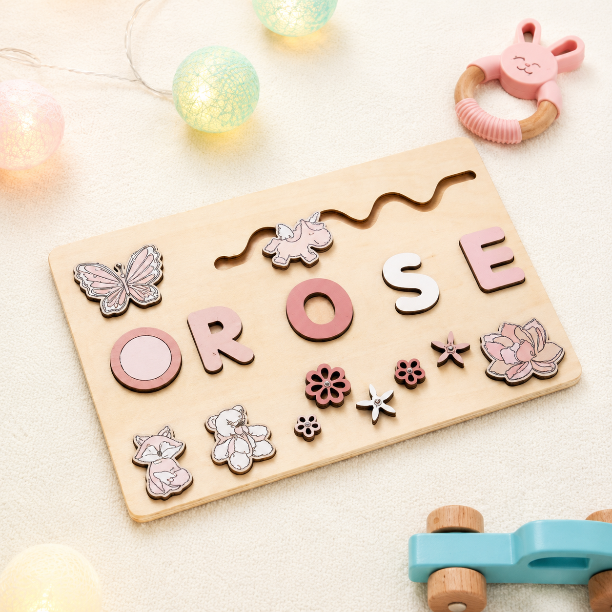 Puzzle in Legno Personalizzato Compleanno Gioco Educativօ