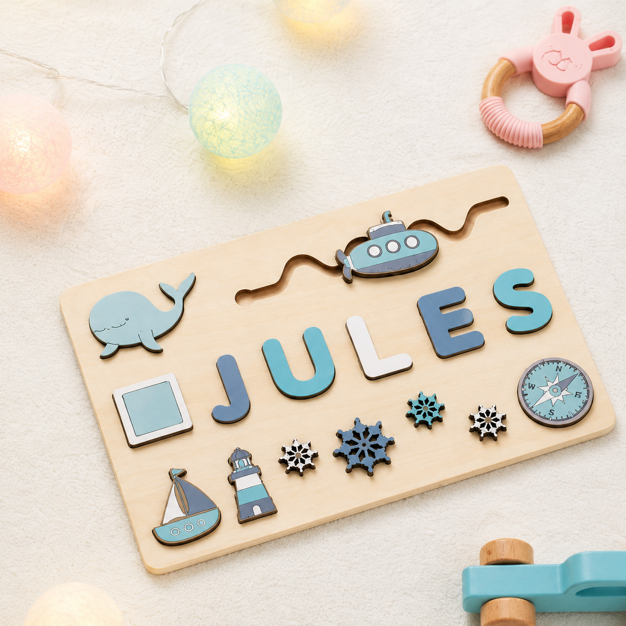 Puzzle in Legno Personalizzato Compleanno Gioco Educativօ