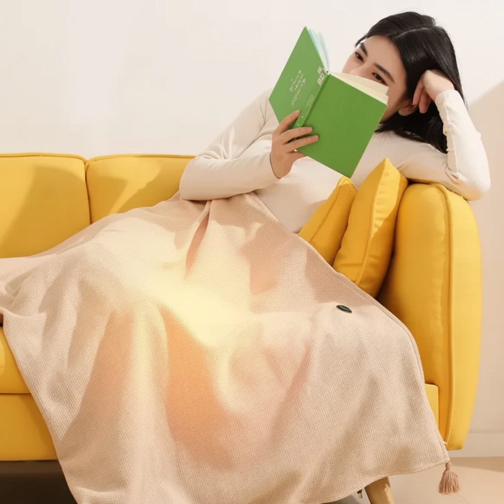 Electric Heating Blanket Portable Soft Warm Cover Indoor Outdoor