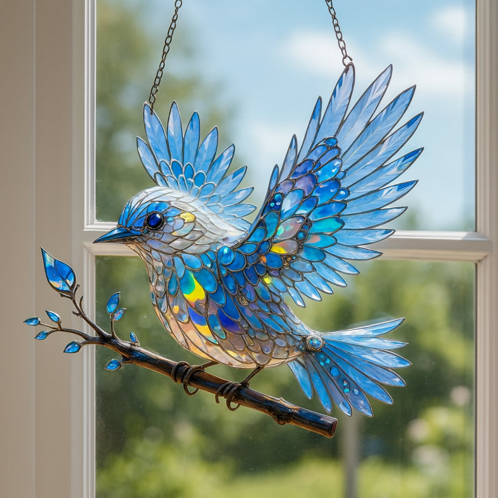 Window Suncatcher Bird Hanging Ornament Colorful Sun Catcher