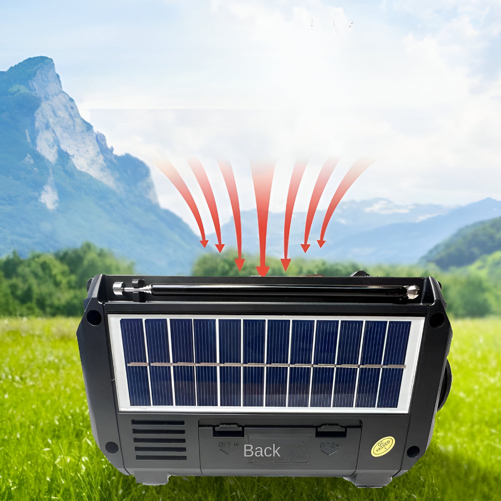 Radio portatile solare Radio Bluetooth Radio di emergenza multifunzionale