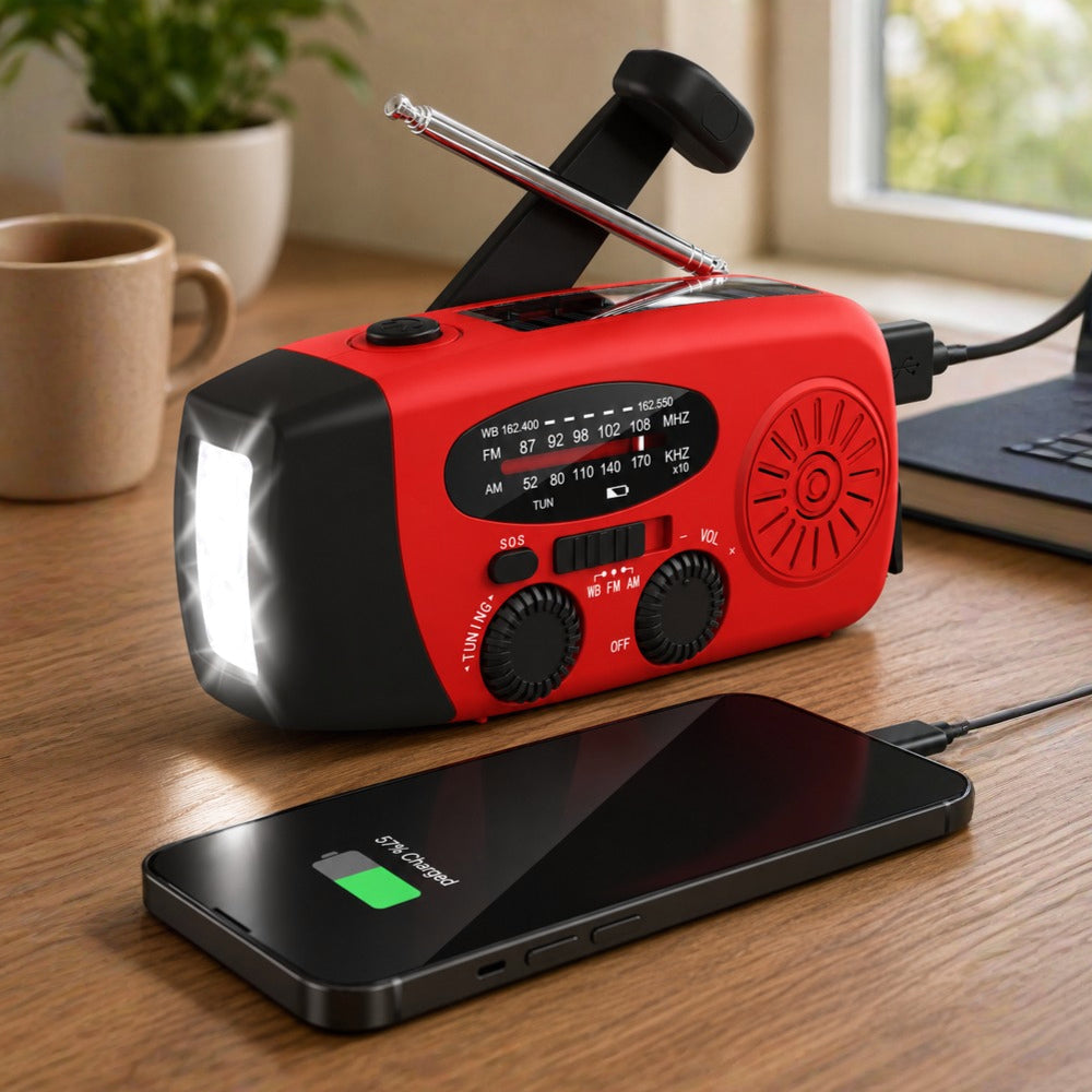Radio Emergenza Ricarica Solare Portatile Campeggio Outdoor