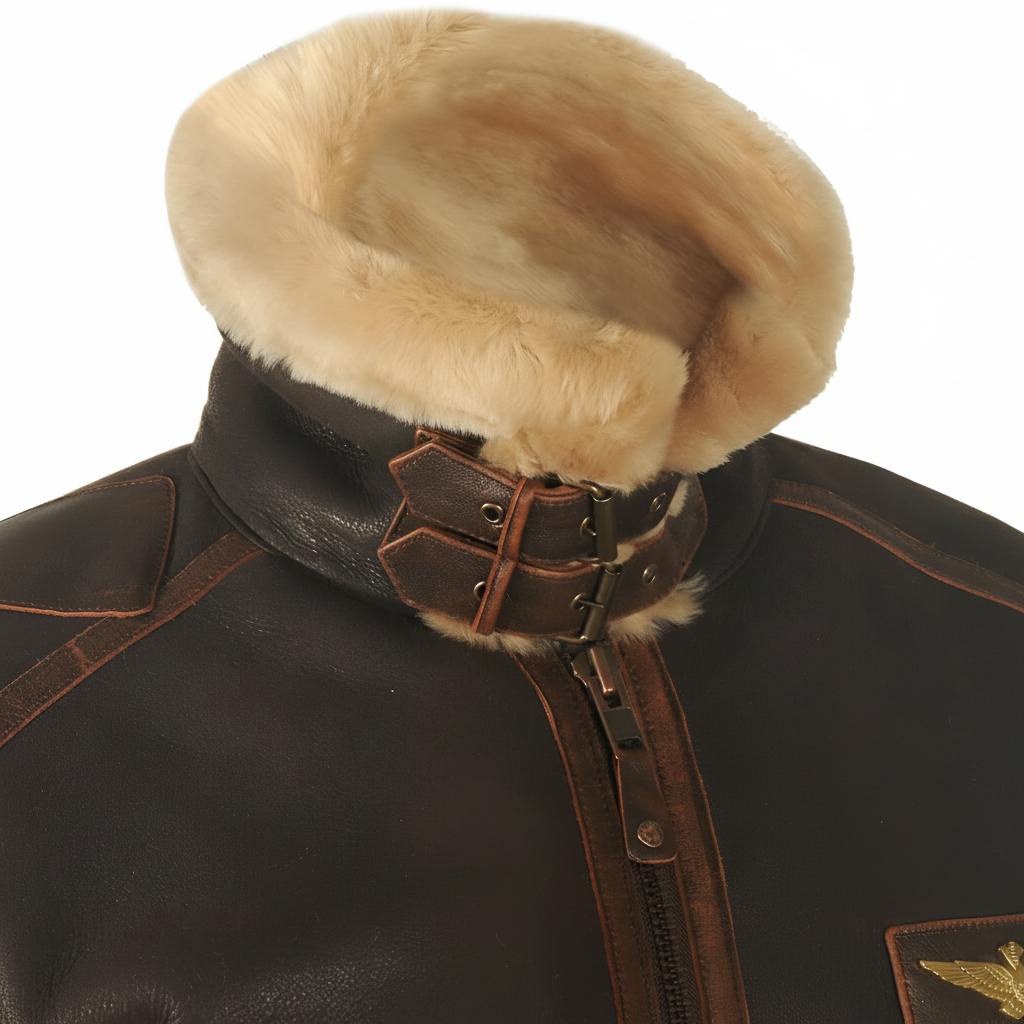 Giacca Pilota Vintage Fodera Calda Giorni Freddi