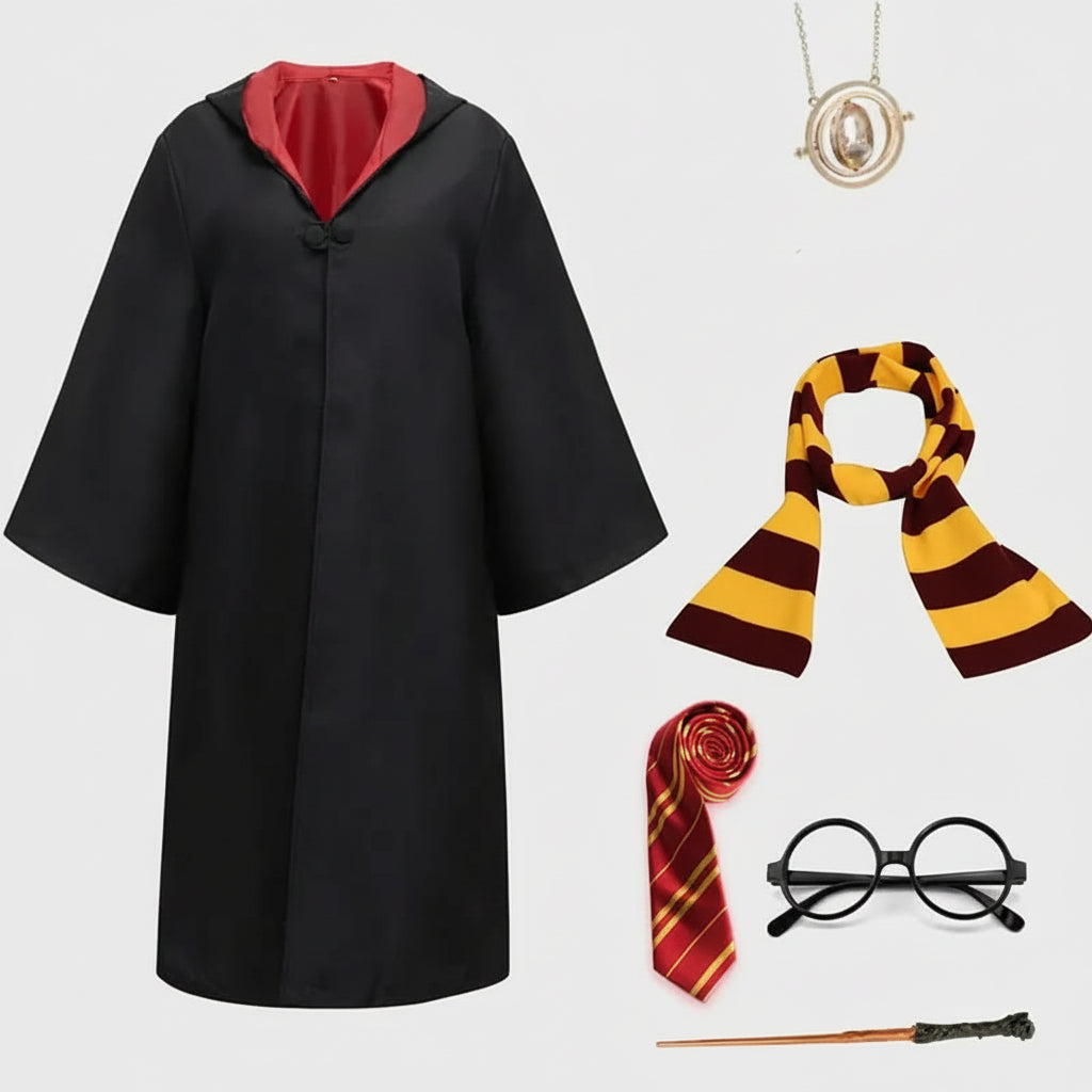 Wizard Costume Children Magical Hogwarts Sash Wand