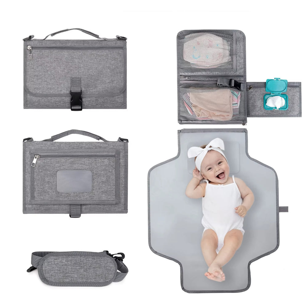 Fasciatoio Portatile Neonato Materassino Cambio Pieghevole Borsa