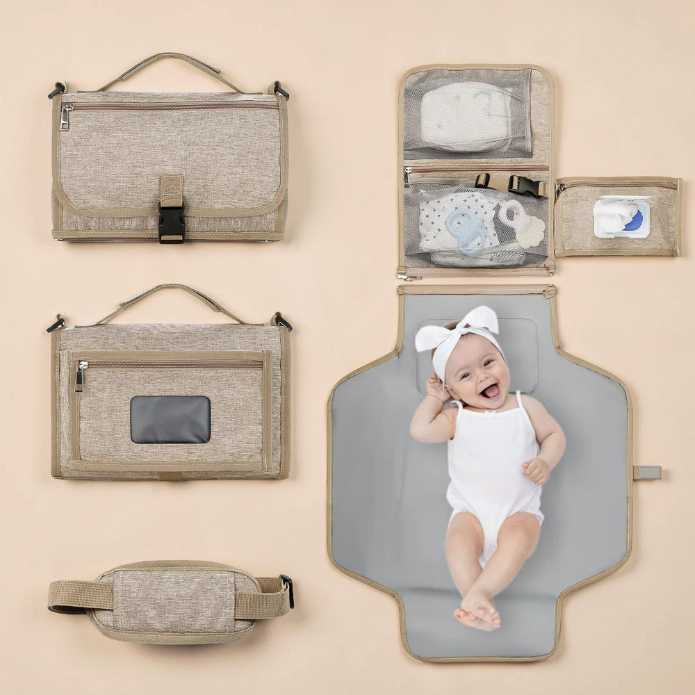 Fasciatoio Portatile Neonato Materassino Cambio Pieghevole Borsa