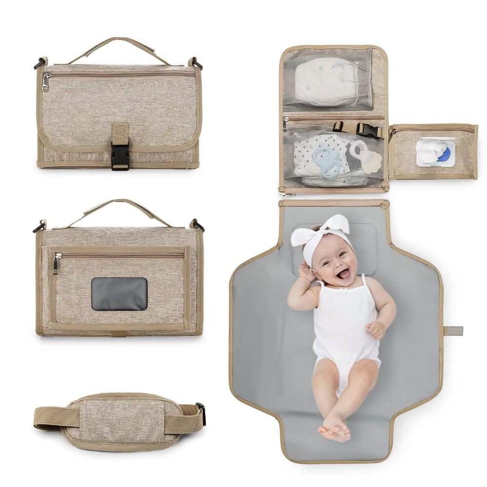 Fasciatoio Portatile Neonato Materassino Cambio Pieghevole Borsa