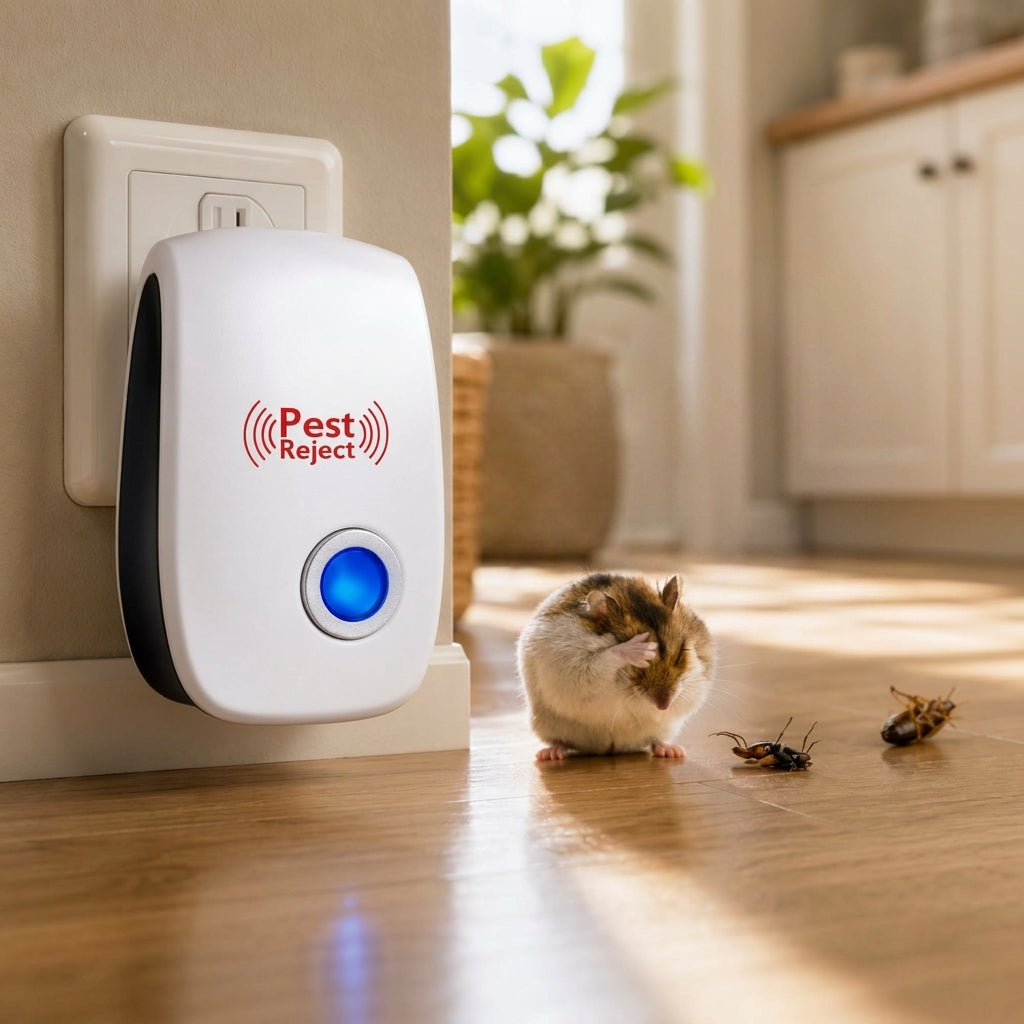 Repellente a ultrasuoni per insetti, presa per uso interno in casa