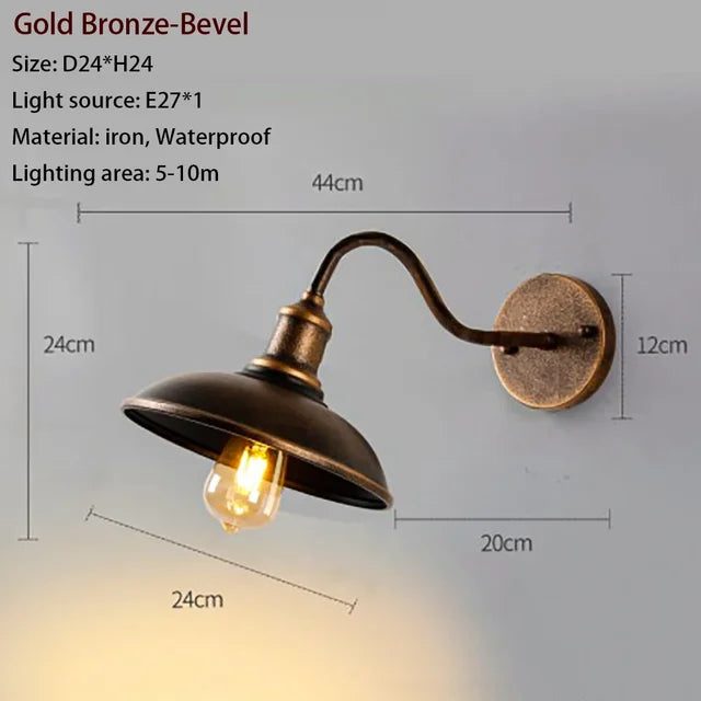 Luminoir Klassiek - Waterbestendige Vintage-Wandlamp