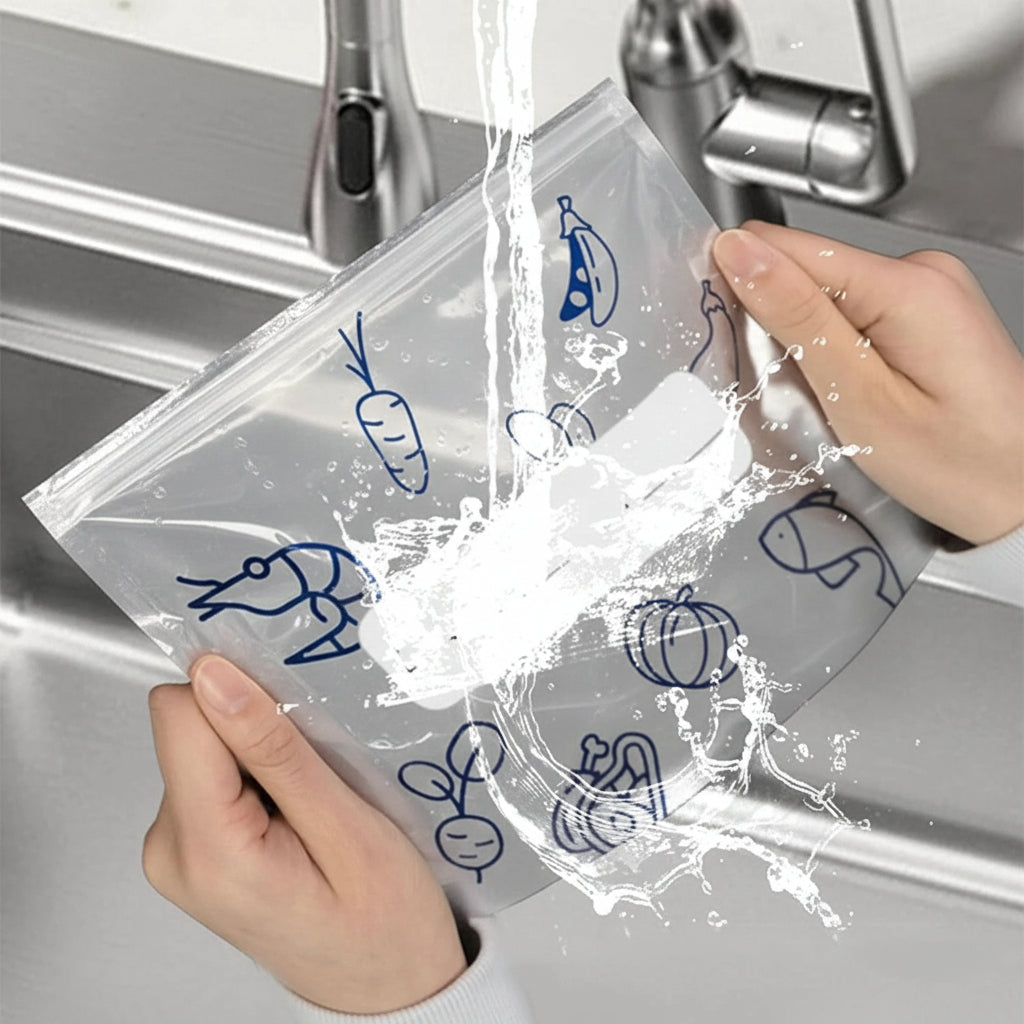 Reusable Aluminum Foil Storage Bags Resealable Airtight Closure