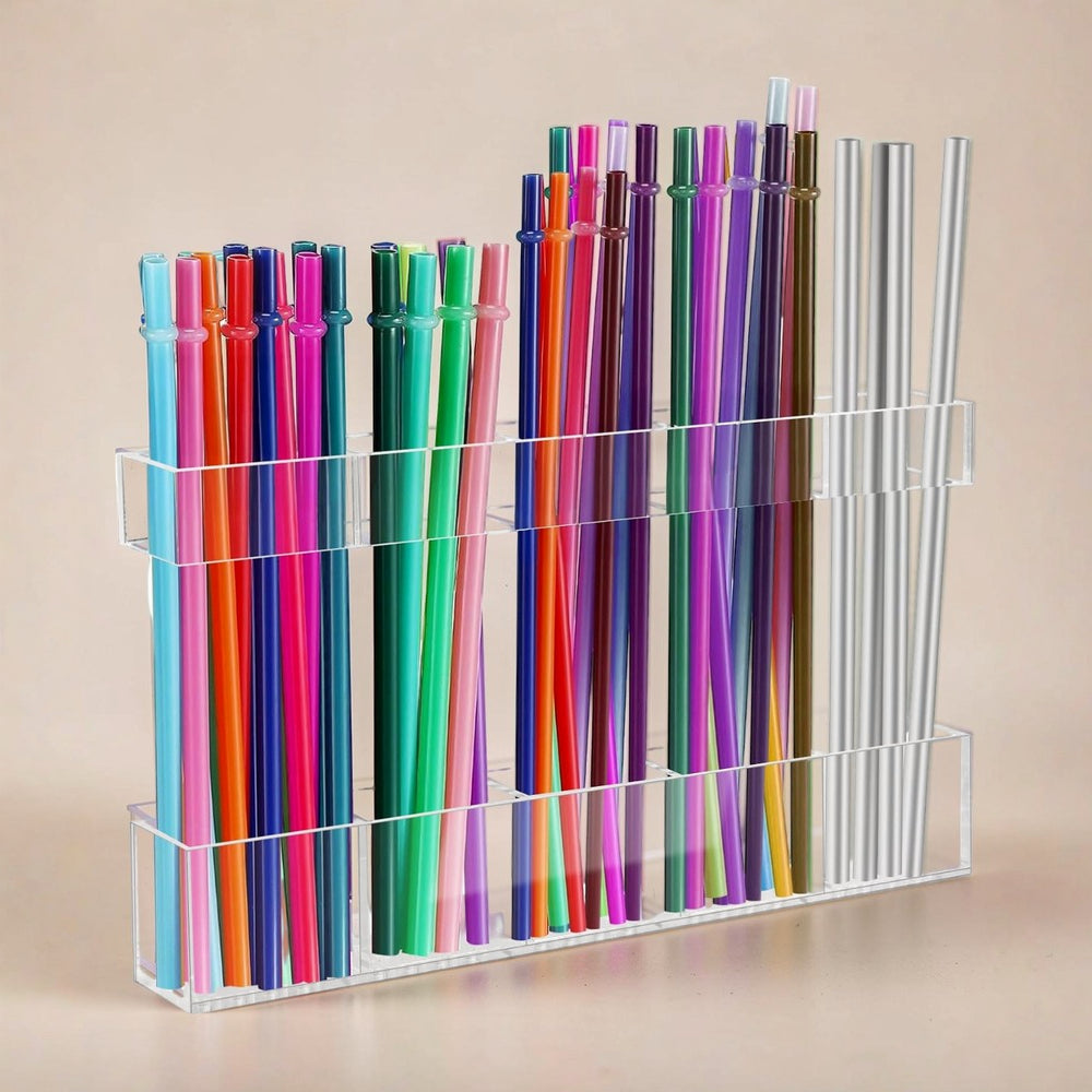 Kitchen Organizer Wall Mounted Storage Rack Straw Holder Utensil