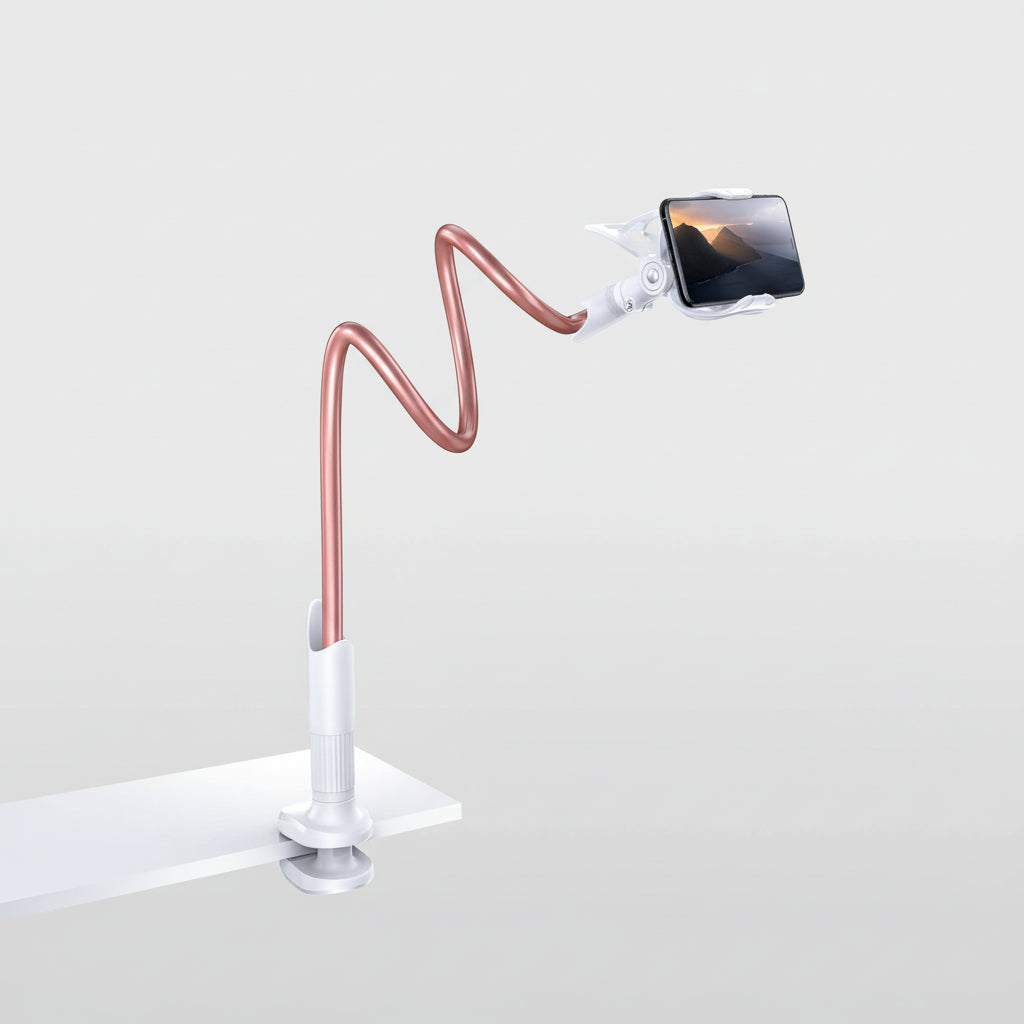 Supporto Telefono Collo D'oca Letto Flessibile Stabile Morsetto Smartphone Letto