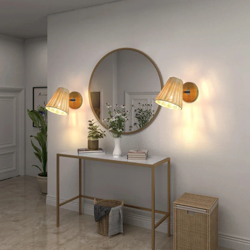 EcoLume - Lampada da parete intrecciata girevole | Sostenibile e elegante