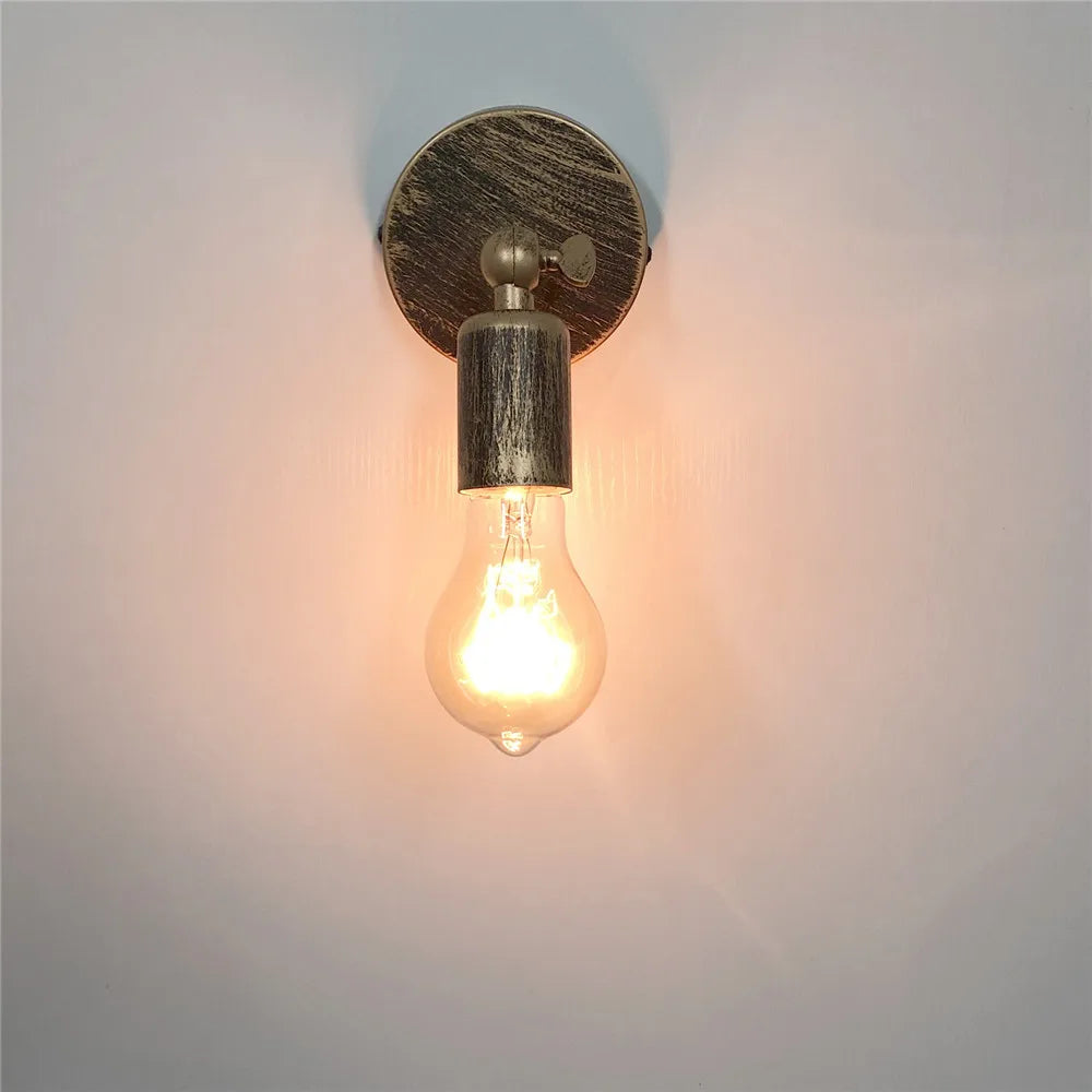 IndustrialBronze - Lampada da parete retrò regolabile per illuminazione d'atmosfera