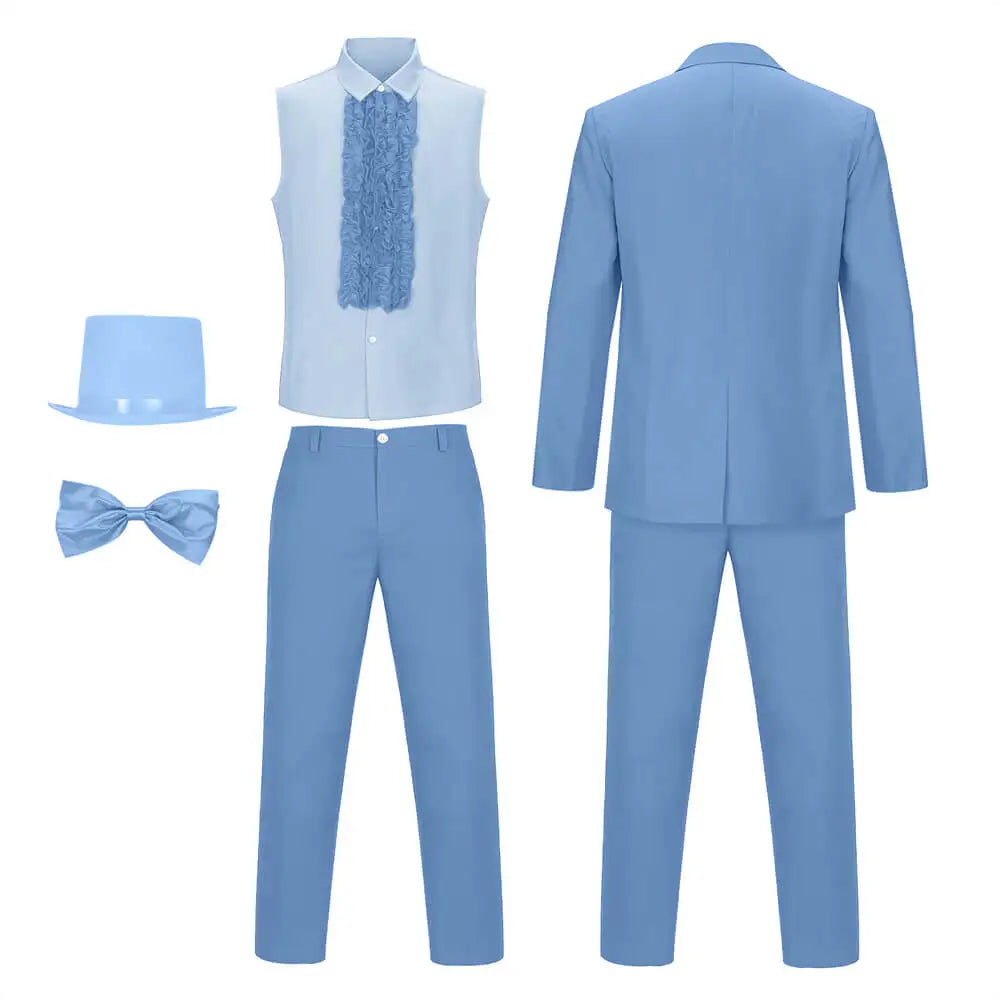 Fato Completo de Halloween para Homem Elegante em Poliéster para Carnaval e Cinema