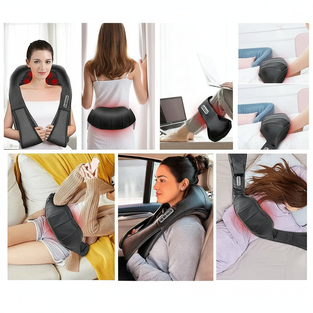 Massage Device Shiatsu Neck Shoulders Heat Massage Cushion