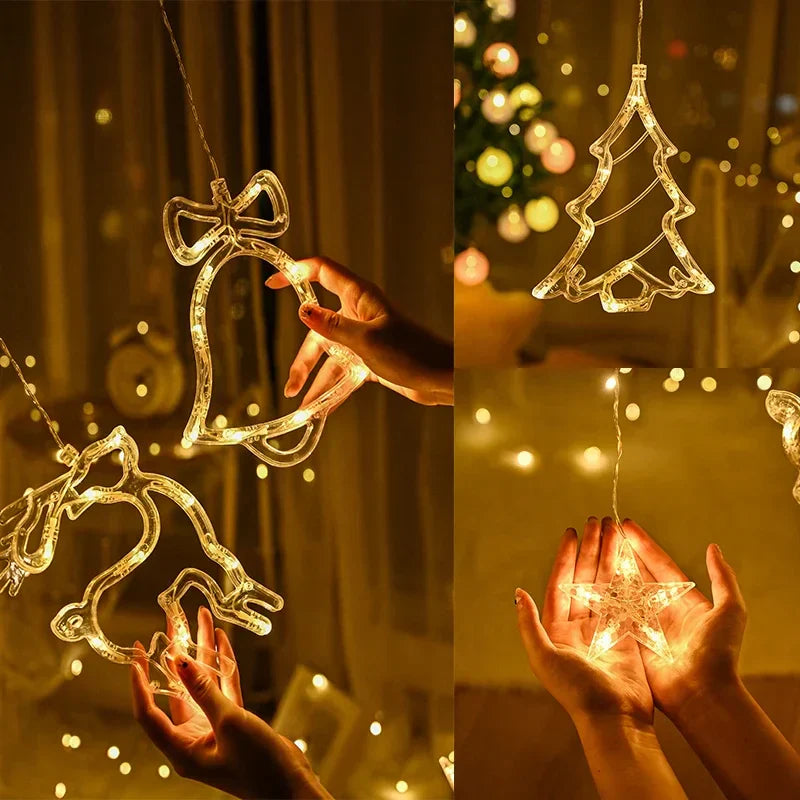 FestiveGlow - Star and Moon Shaped Garland for Party Decoration