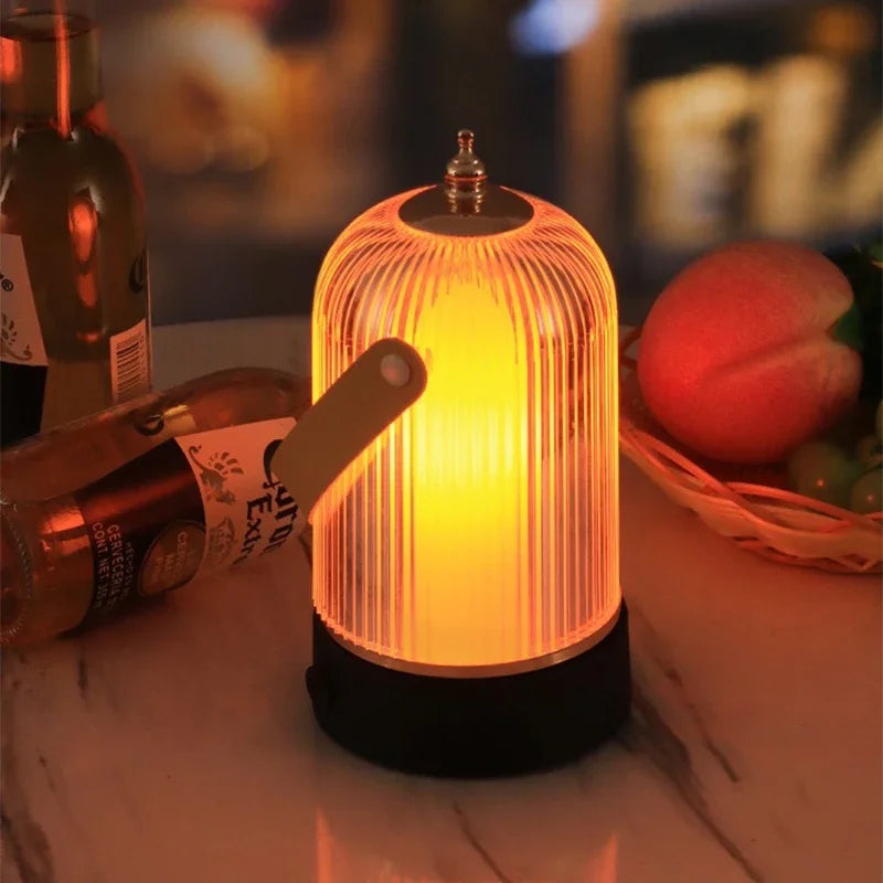 VintageGlow - Portable Retro Birdcage Table Lamp – Atmospheric LED Lighting in Classic Design