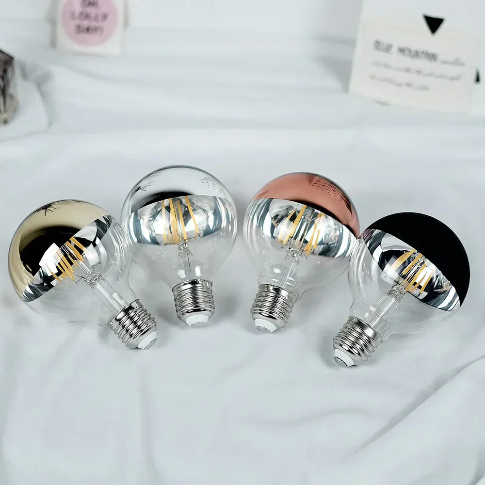 RetroGlow - Vintage LED Table Lamp with Wooden Base, Dimmable and Warm Light