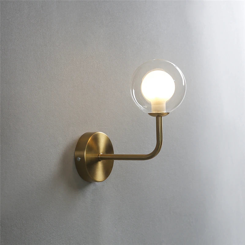 NordicLuxe - Glazen Wandlamp - Moderne LED Lamp voor Slaapkamer en Woonkamer