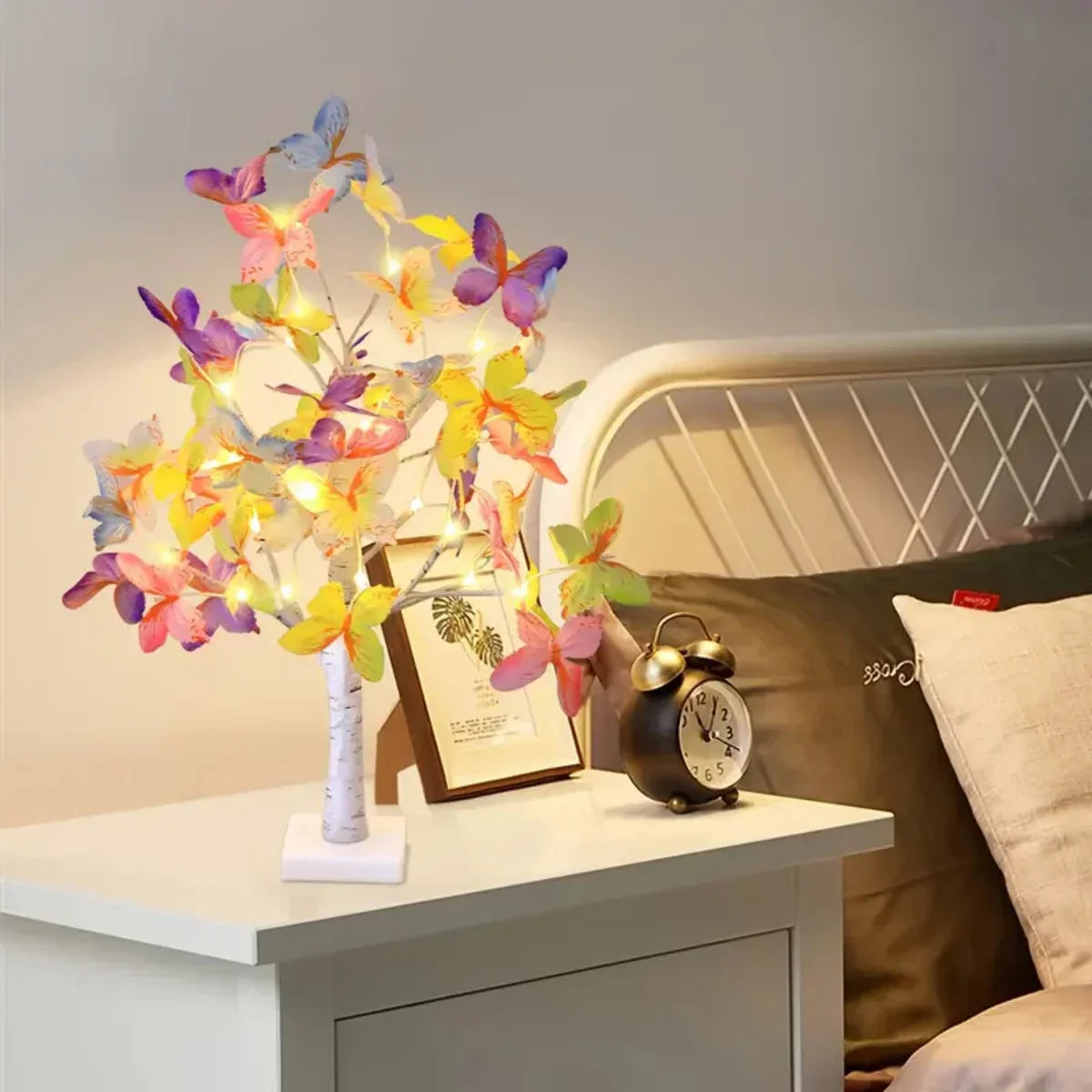 LumiTree - Lampada da tavolo LED albero di betulla con cambio colore – Lampada decorativa ad albero