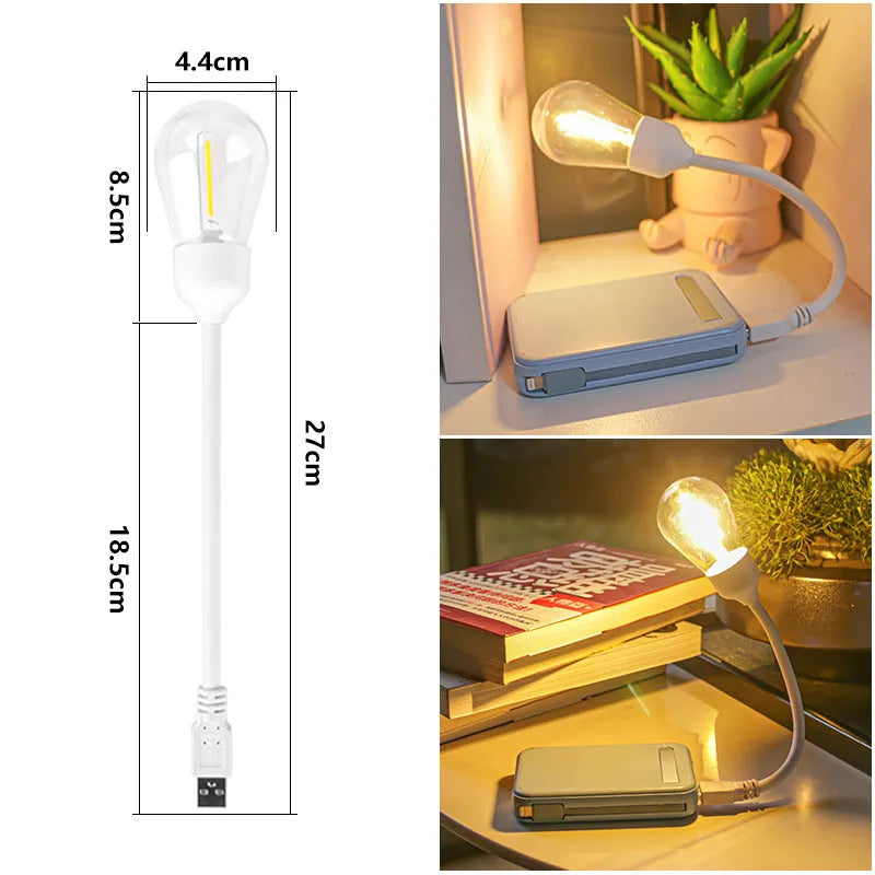 FlexiGlow - USB LED Rotatable Night Light – Flexible Reading Lamp for On the Go
