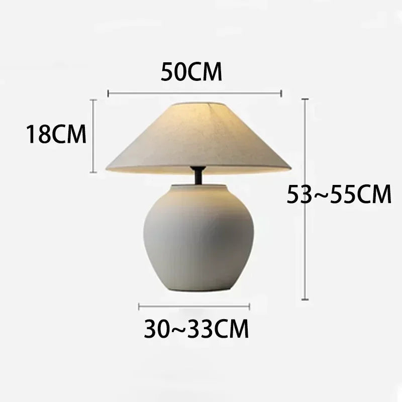 LumeVase – Candeeiro de Mesa em Cerâmica com Design Minimalista