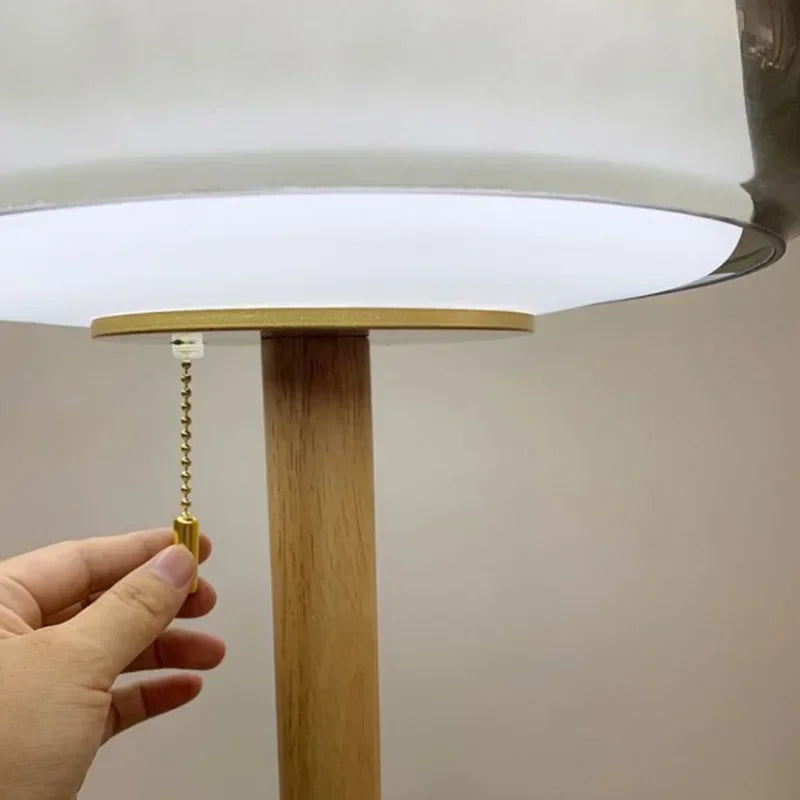 LumeHaven – Night Lamp with Wooden Base and LED Lighting