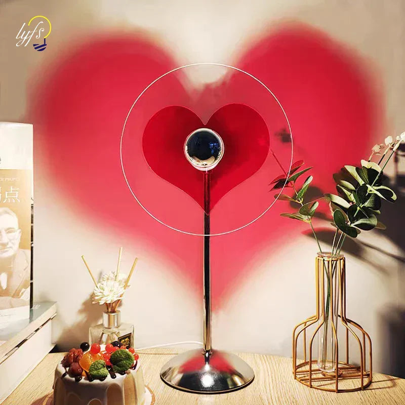 RomanticGlow - Lâmpada Projetora LED com Iluminação Ambiente Quente
