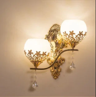 CrystalLuxe - LED Wall Lamp Gold Bedroom & Living Room Ambient Lighting