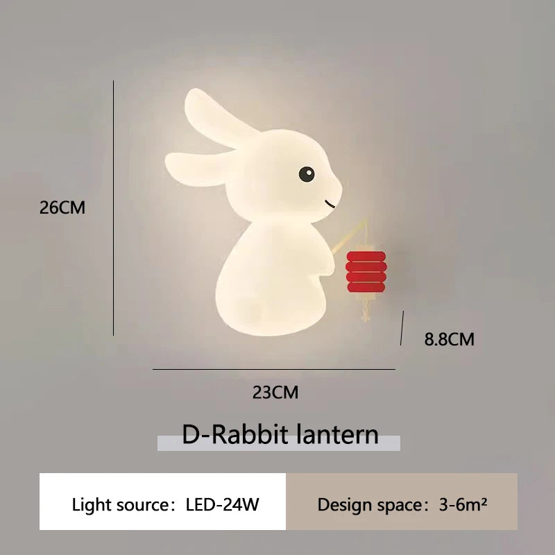 RabbitLight - Shady LED Rabbit Wall Lamp for Children's Rooms