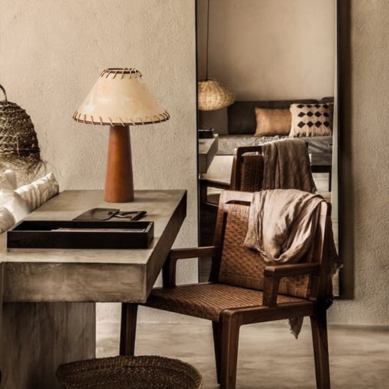 ZenGlow - Wabi-Sabi Wooden Table Lamp