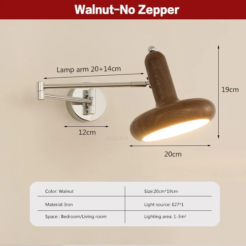 LichtSwing - Lampada da parete LED minimalista per camera da letto e soggiorno