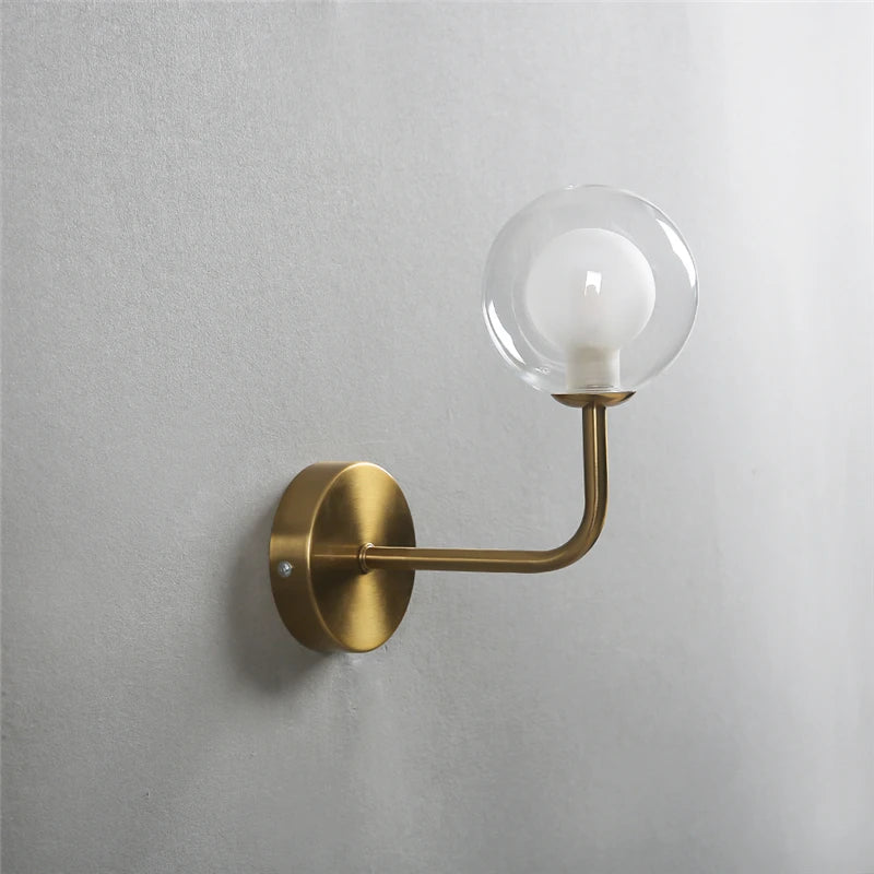 NordicLuxe - Glazen Wandlamp - Moderne LED Lamp voor Slaapkamer en Woonkamer