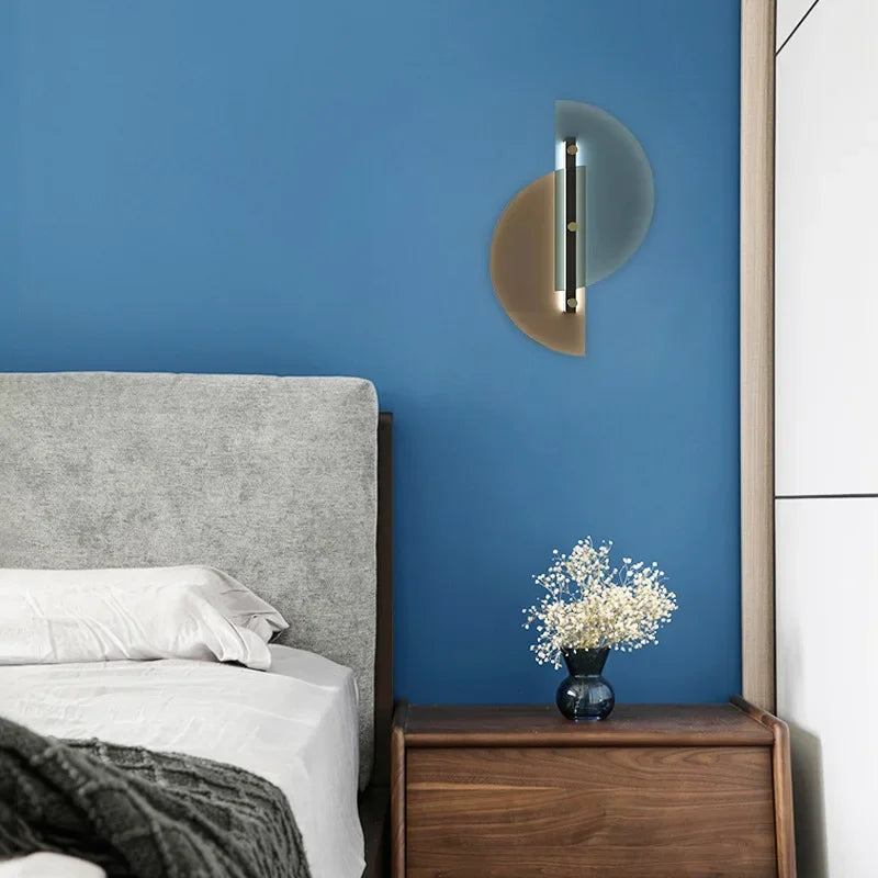 LichtBoog - Candeeiro de Parede de Vidro Semicircular Criativo Design Moderno