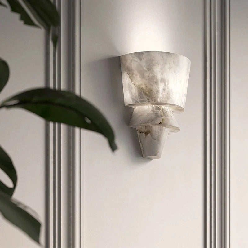 MarbleGlow - Lámpara de pared minimalista de piedra natural