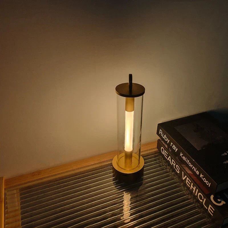 GlowLuxe - Lámpara de mesa LED recargable para interior y exterior, inalámbrica y resistente a la intemperie