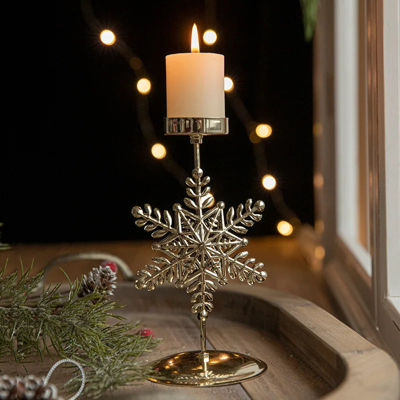 Shine - Golden Star and Christmas Tree Candle Holder