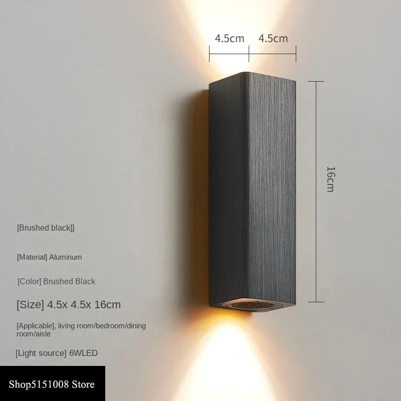 GlowLuxe - Lámpara de pared LED moderna para dormitorio y pasillo