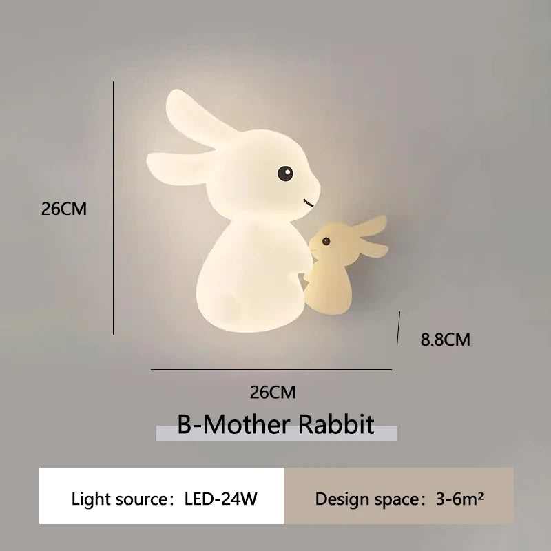 RabbitLight - Shady LED Rabbit Wall Lamp for Children's Rooms
