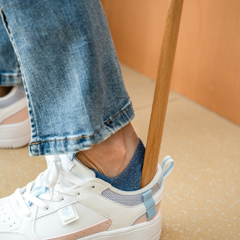 Long Cleaning Tool Wooden Shoe Horn
