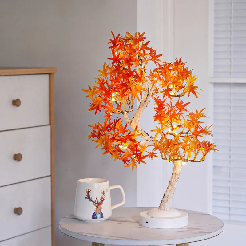 LumiLeaf - LED Esdoorn Bonsai Boomlamp – Sfeervolle Tafellamp voor Woon- en Slaapkamer